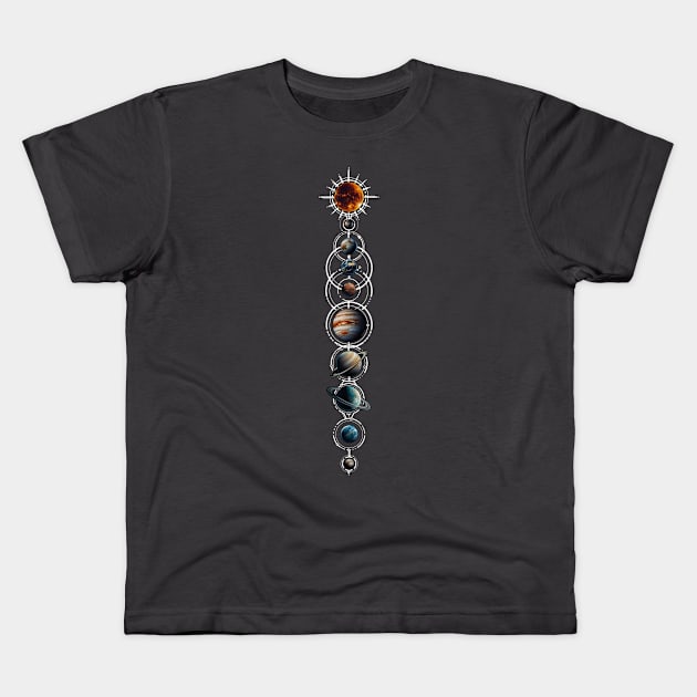 Planets Kids T-Shirt by Dragonheart Studio
